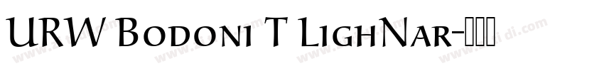 URW Bodoni T LighNar字体转换